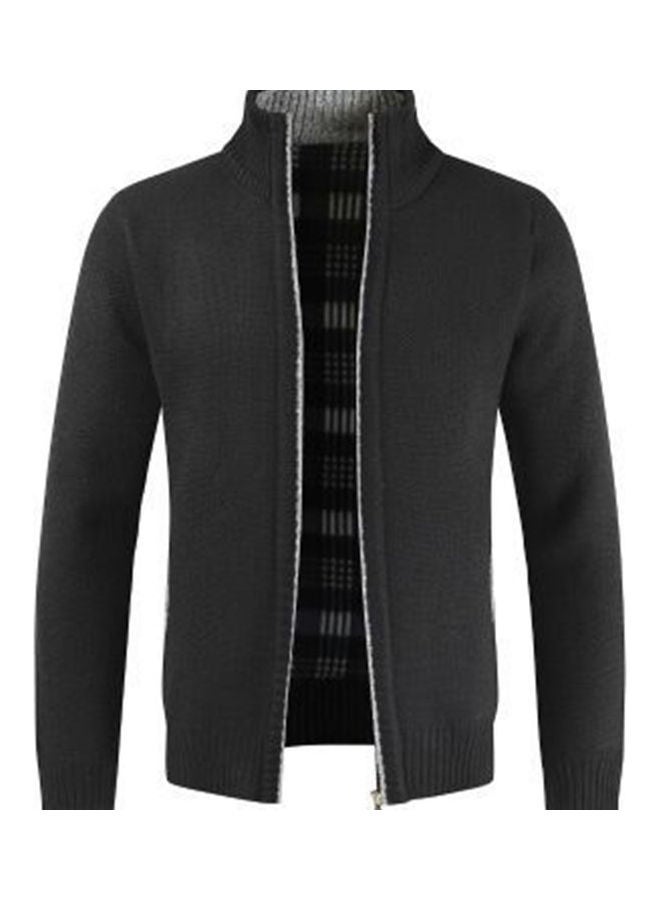 Generic - Men's Knitted Cardigan Coat Red - Image 1