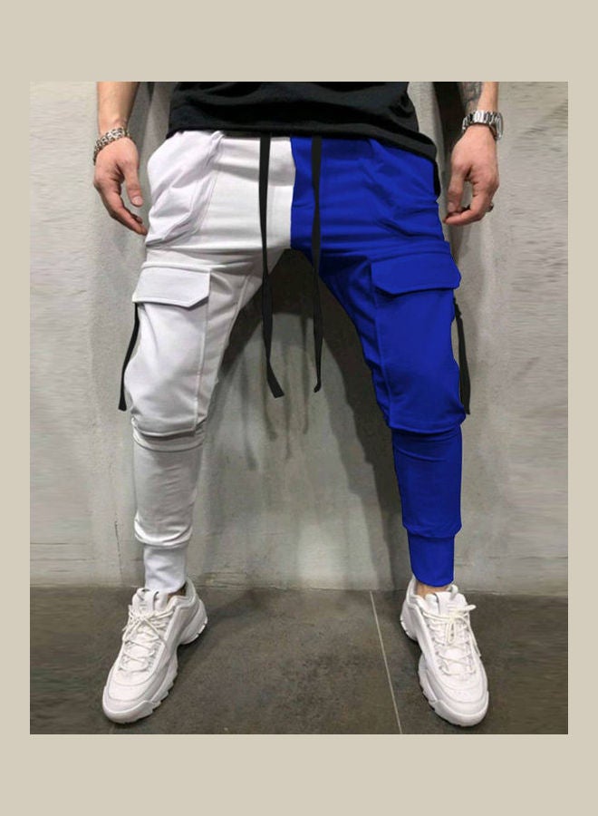 Generic - Men's Casual Color Matching Hip Hop Leggings Black Red - Image 1