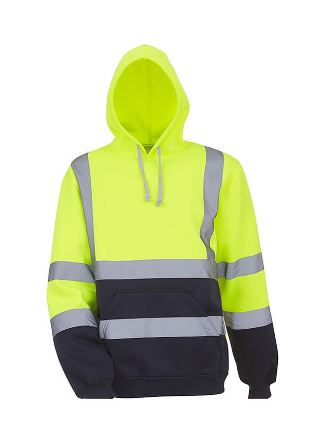 Reflective Hooded Sweatshirt Fluorescent Green/Black  - Image 1