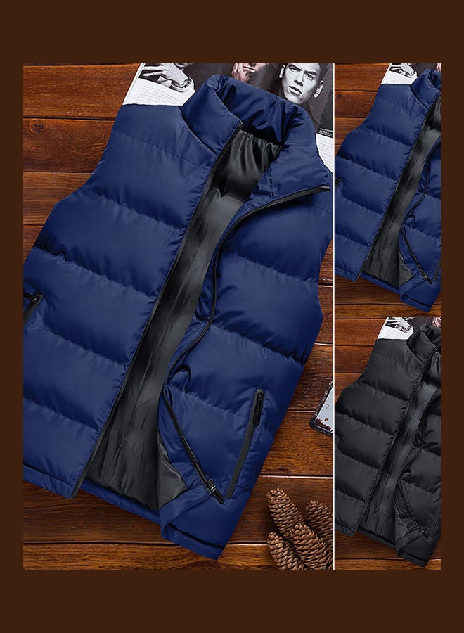 Men's Winter Thick Warm Waistcoat Black  - Image 5