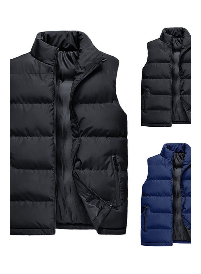 Men's Winter Thick Warm Waistcoat Black  - Image 4