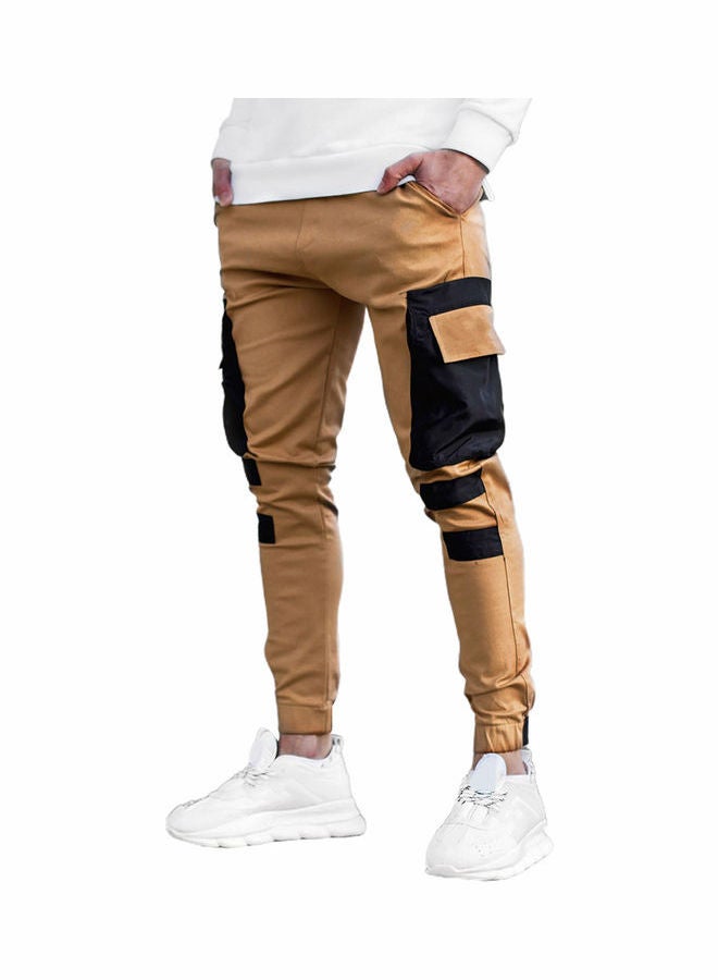 Patchwork Cargo Joggers Khaki/Black 