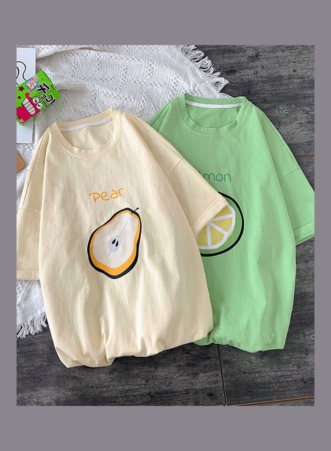 تيشيرت بطبعة ليمون أخضر - Image 5