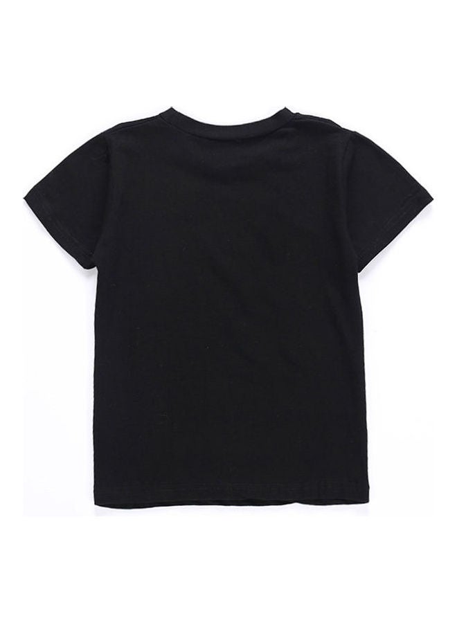 Boys' Casual Letters Printed T-shirt Black  - Image 2