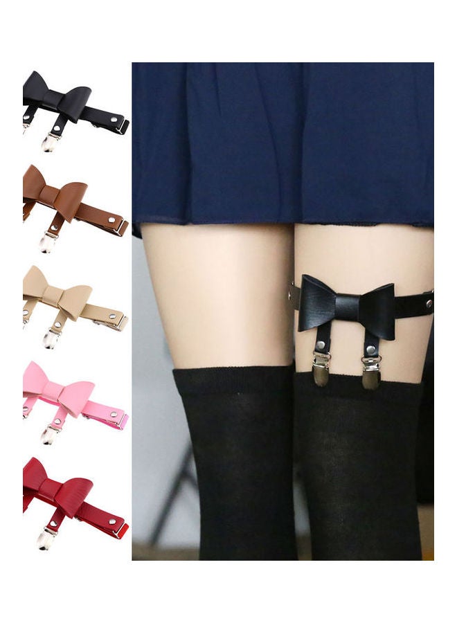 Chic Women Ladies Leg Garter Belt Elastic Punk Thigh Ring Rose Red - Image 2