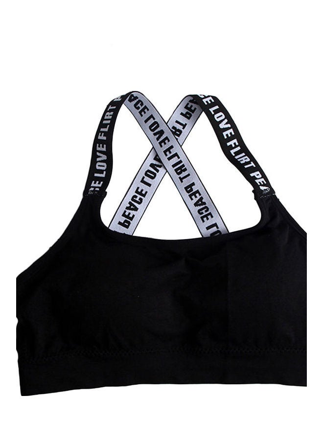 Capital Letters Crossing Back Sports Bra Black - Image 1