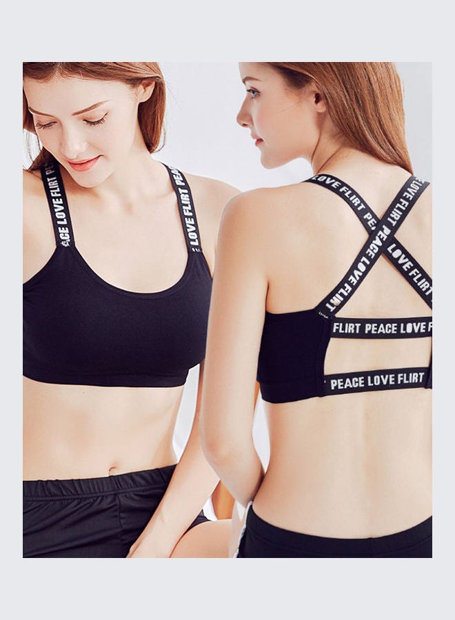 Capital Letters Crossing Back Sports Bra Black - Image 4