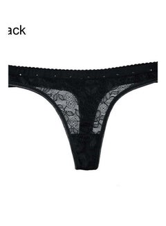 Generic Women Lace Hollow Panties Low Waist G-string Thongs Briefs Underwear Black  - Image 1