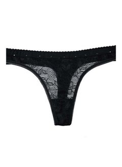 Generic Women Lace Hollow Panties Low Waist G-string Thongs Briefs Underwear Black  - Image 3