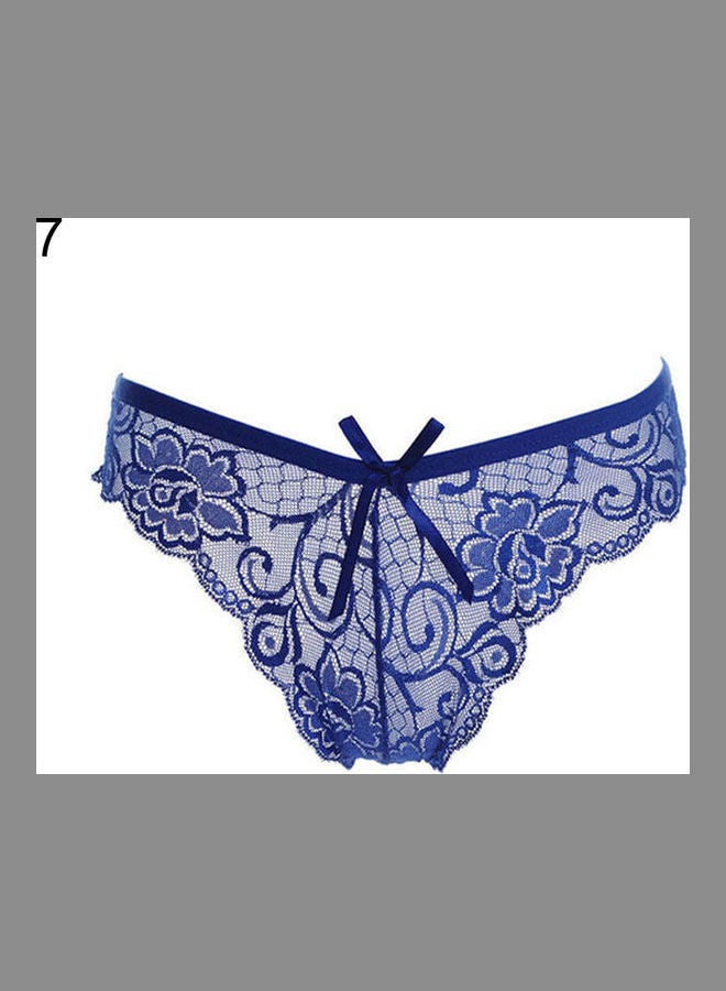Women's Lace See Through Panties Blue  - Image 1