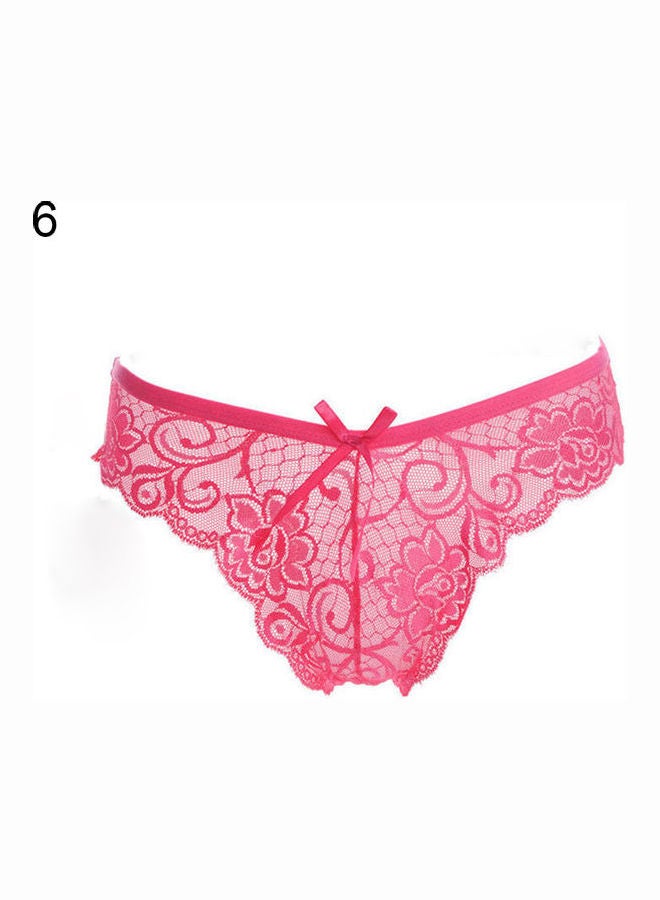 Women's Lace See Through Panties Rose  - Image 1