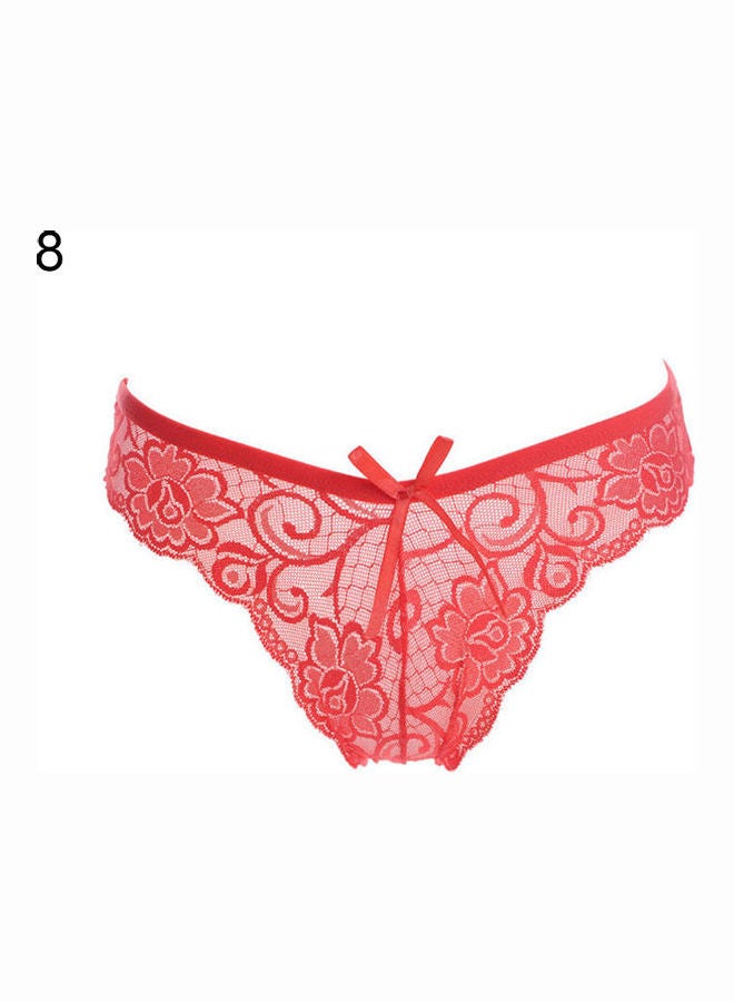 Women's Lace See Through Panties Watermelon  Red  - Image 1