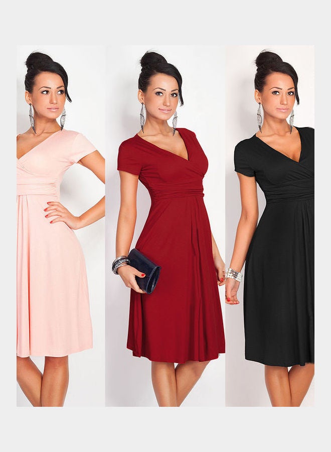 Pregnant Women Summer Comfy Maternity Dress Brown  - Image 3