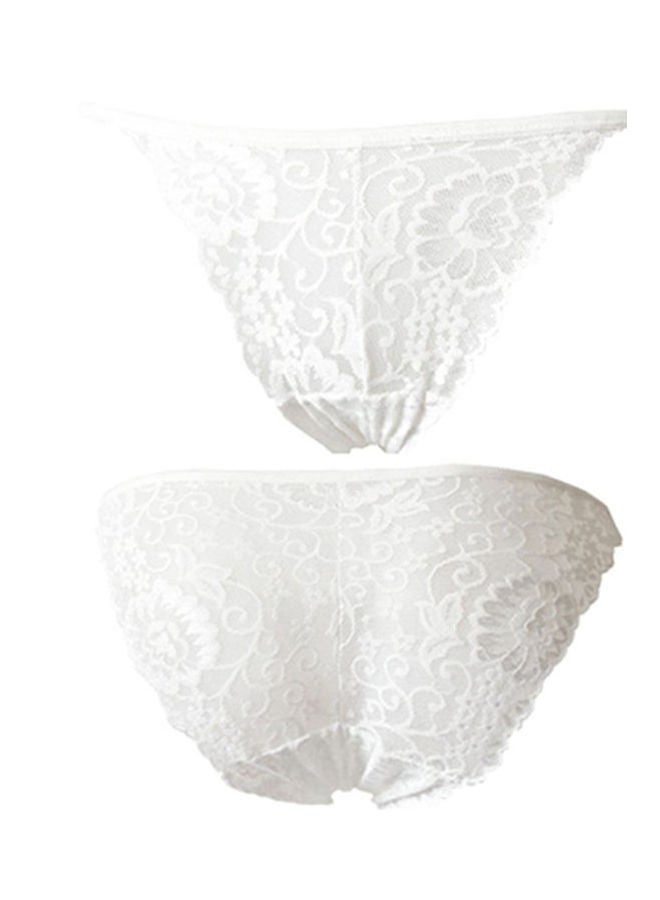 Generic Women's Fashion Lace G-String Panties White 