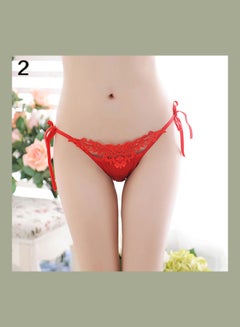 Generic Women's Fashion Summer Floral G-String Panties Red  - Image 1