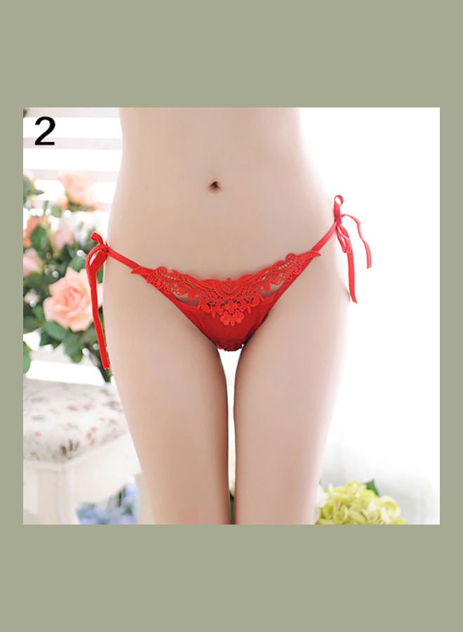 Generic Women's Fashion Summer Floral G-String Panties Red  - Image 1