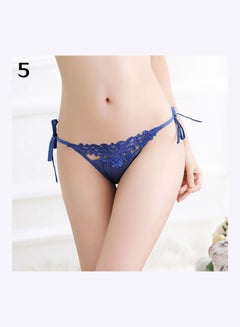Generic Women's Fashion Summer Floral G-String Panties Dark Blue  - Image 1