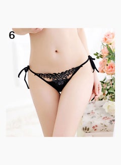 Generic Women's Fashion Summer Floral G-String Panties Black  - Image 1