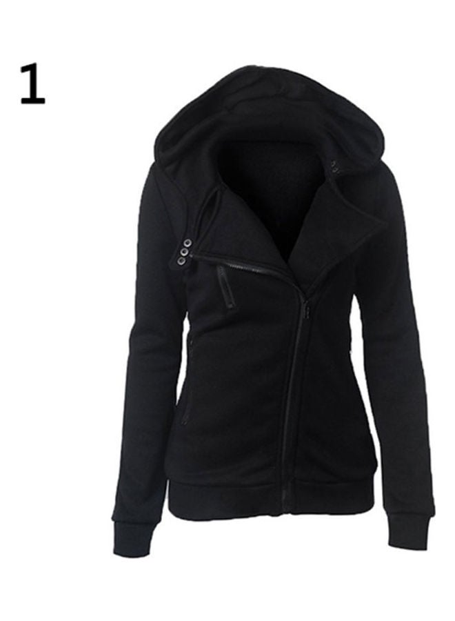 Sweat Shirt Hoodie Jacket Black - Image 1