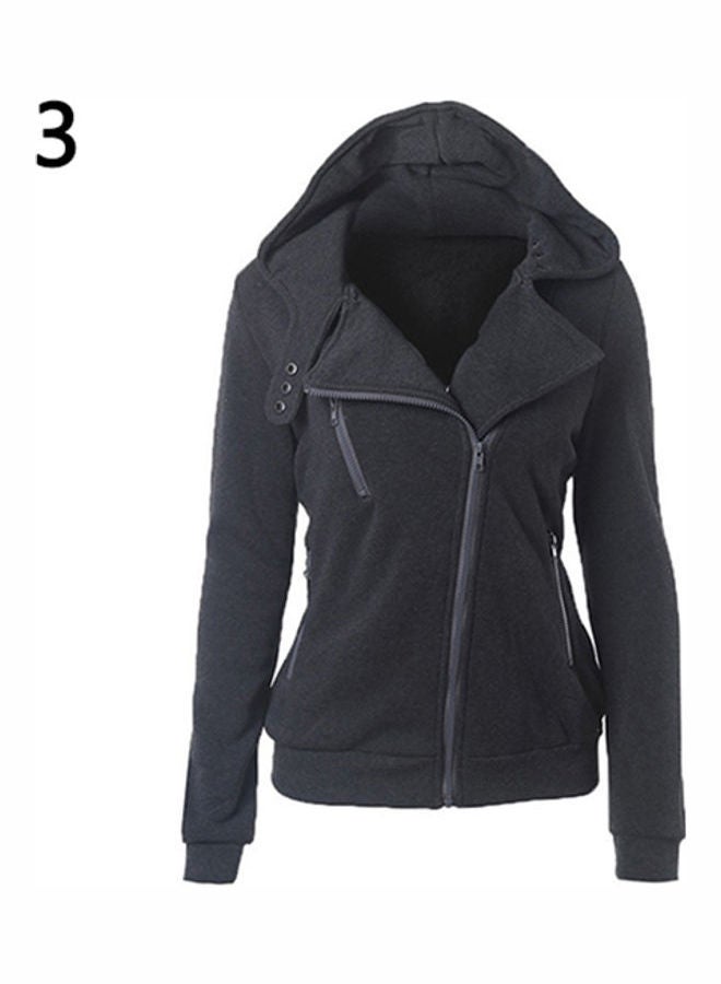 Sweat Shirt Hoodie Jacket Black - Image 2