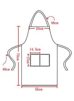ماركة غير محددة مريلة طهي مزودة بجيب أسود  - Image 2