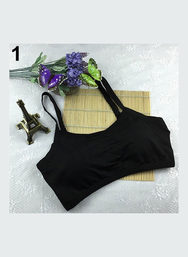 Exercise Vest Backless Sports Bra Black 