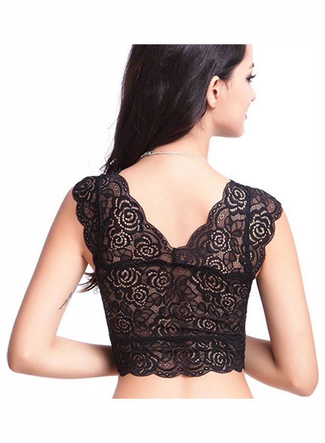 Stretchy Padded Sport Bra Black - Image 2