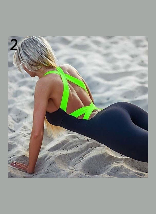 Jump Suit Yoga Sports Wear Green  - Image 1