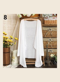Cardigan Long Sleeve Sun Protection Blouse White