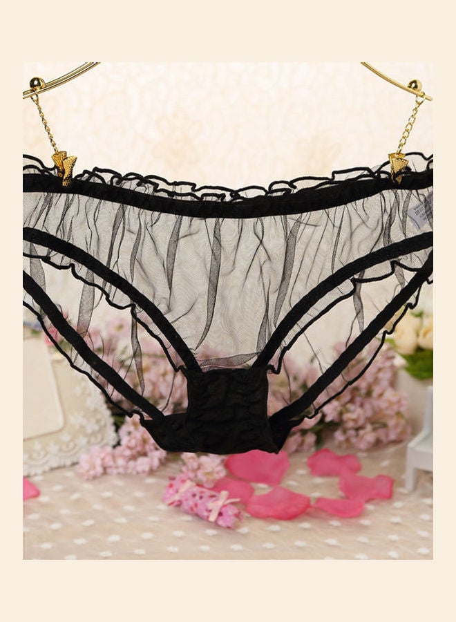Mesh Women Low Rise Briefs Dark Red  - Image 2
