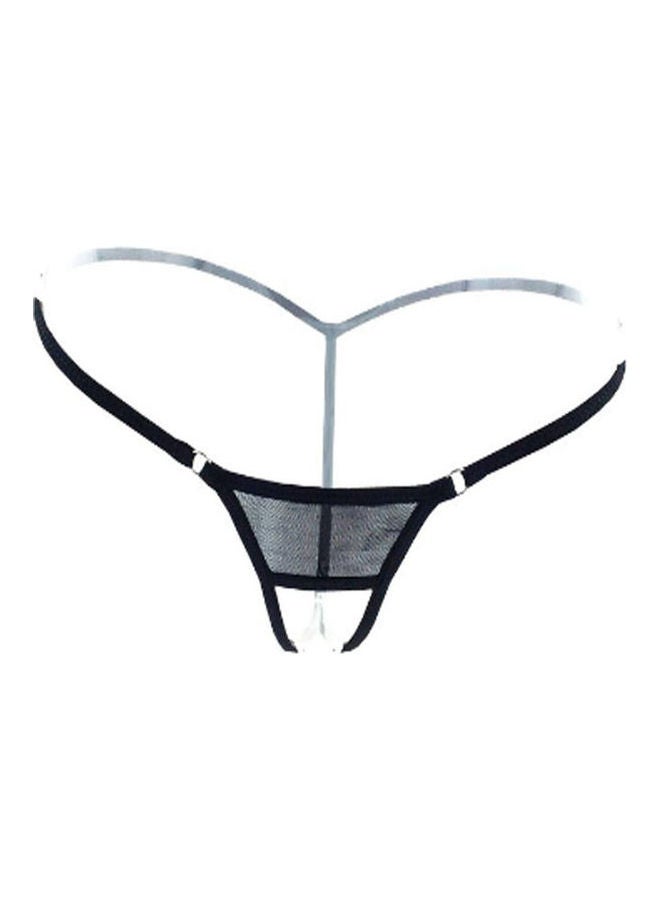 Generic - Crotchless Mesh See-through Women Underwear Erotic Thongs G-string Briefs White - Image 1
