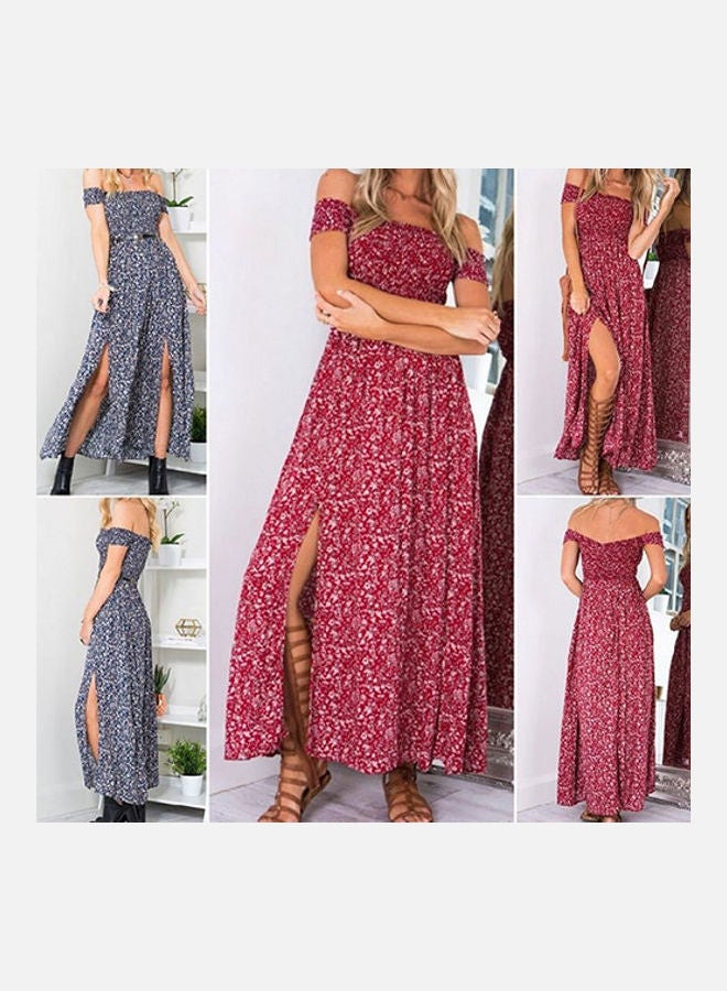 Boho Long Maxi Dress Multicolour - Image 3