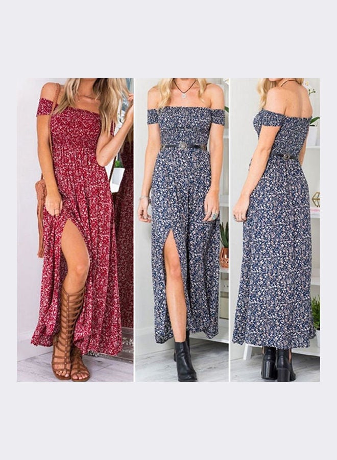 Boho Long Maxi Dress Multicolour - Image 4