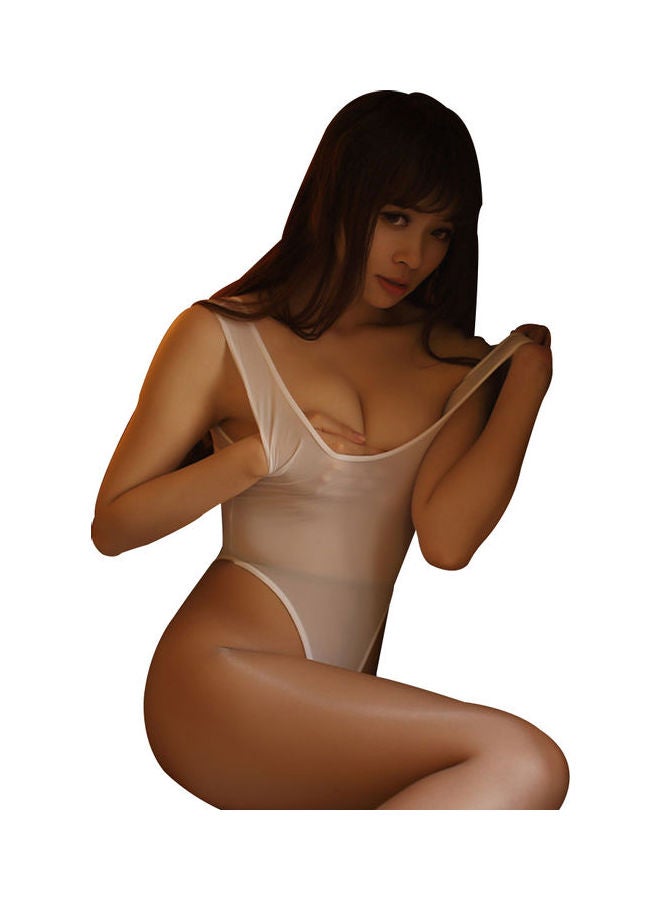 Low Cut Bodysuit Mint Blue - Image 5