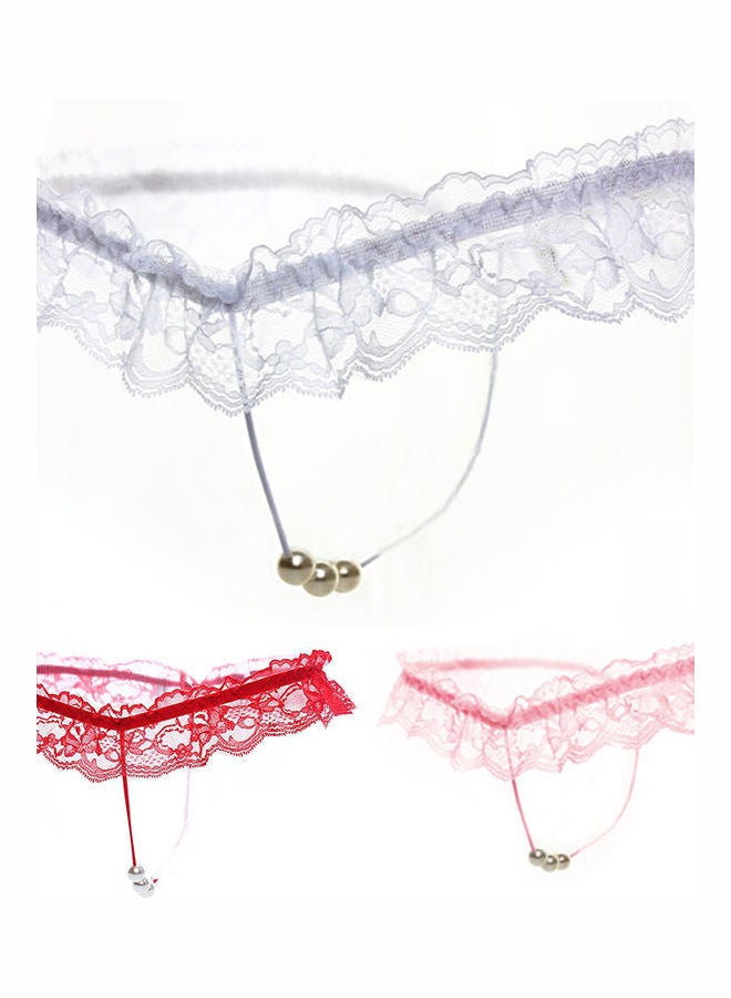 Generic - Faux Pearl Panties Red - Image 1