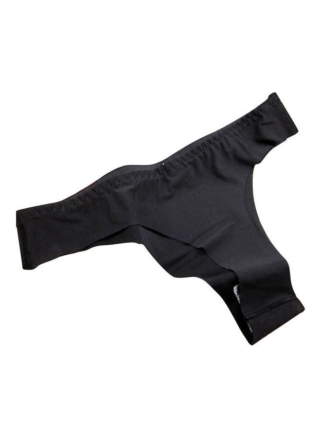 Women Briefs Thongs Invisible Underwear Knickers Panties Black 