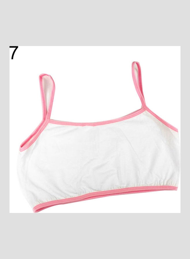 Kids Girls Spaghetti Strap Underwear Maiden Cotton Sports Brassiere Training Bra Watermelon Red - Image 1