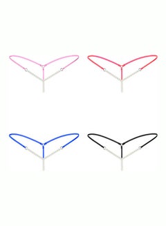 Generic Women Faux Pearl Massage  Underwear Briefs Thongs G-String Knickers Black  - Image 2