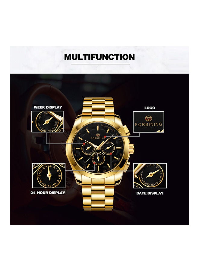 Generic Automatic Mechanical Time Date Week Display Glowing Pointer 30M Waterproof Male Fashion Watches Masculine Wristband For Business Daily Life  - Image 4