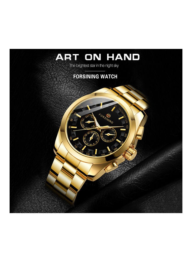 Generic Forsining Men Automatic Mechanical Time Date Week Display Glowing Pointer 30 M Waterproof Male Fashion Watches Masculine Wristband  - Image 2