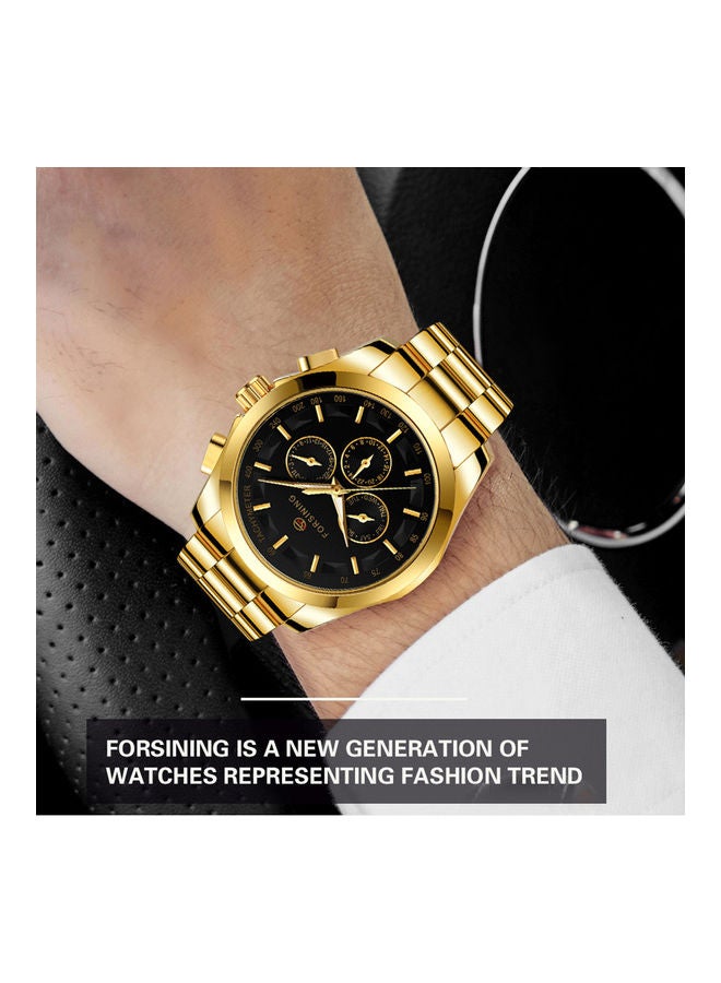 Generic Forsining Men Automatic Mechanical Time Date Week Display Glowing Pointer 30 M Waterproof Male Fashion Watches Masculine Wristband  - Image 3