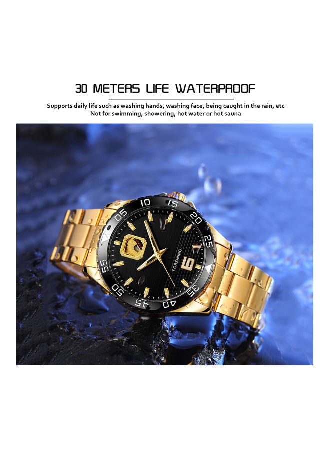 Generic Forsining Men Automatic Mechanical Accurate Time Transparent Back Glowing Pointer 30 M Waterproof Male Fashion Watches Masculine Wristband  - Image 2