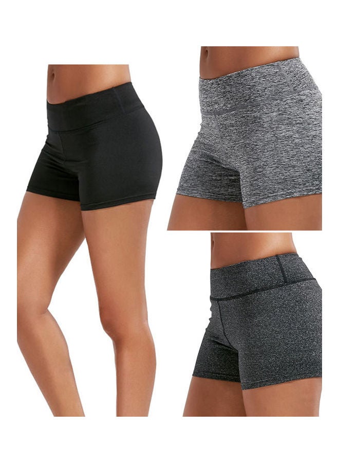 Solid Running Shorts Black  - Image 2