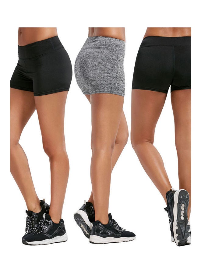 Solid Running Shorts Black  - Image 3