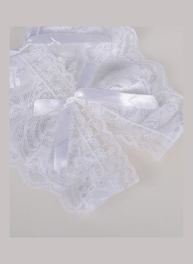 Generic Women Lace Crotchless See Through Low Rise G-String Thong Briefs Underwear Rose Red  - Image 5