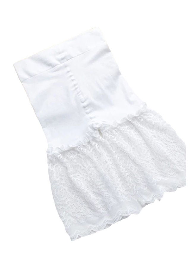 Women Safety Pants High Waist Lace Shorts Summer Thin Girl Soft Underwear Boxers White  - Image 1