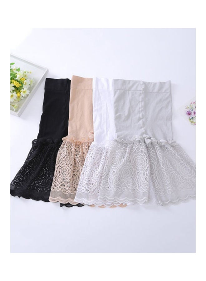 Women Safety Pants High Waist Lace Shorts Summer Thin Girl Soft Underwear Boxers White  - Image 3