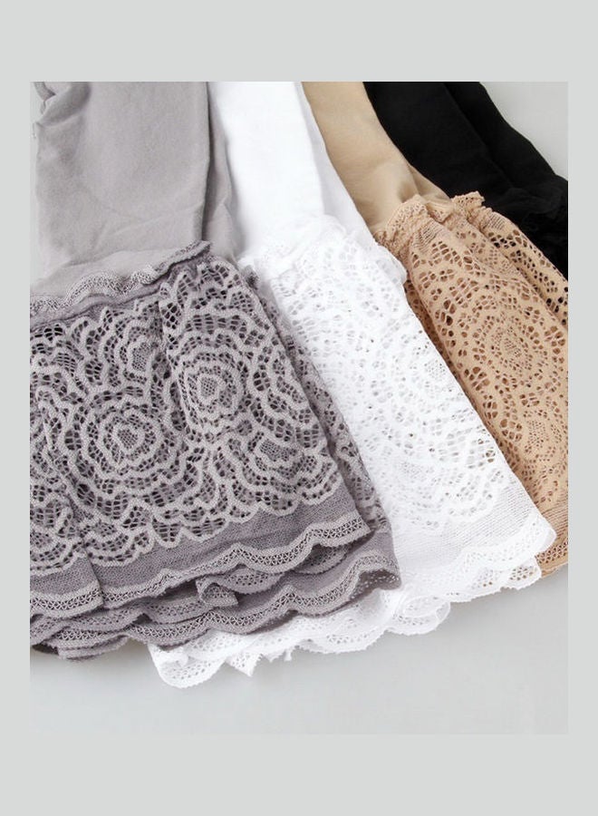 Women Safety Pants High Waist Lace Shorts Summer Thin Girl Soft Underwear Boxers White  - Image 4