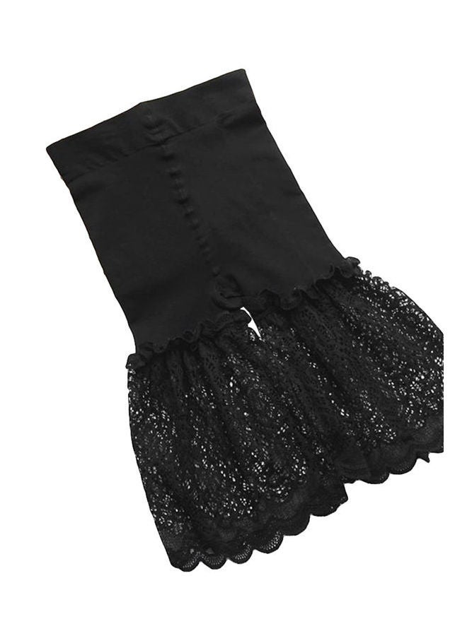Women Safety Pants High Waist Lace Shorts Summer Thin Girl Soft Underwear Boxers Black  - Image 1
