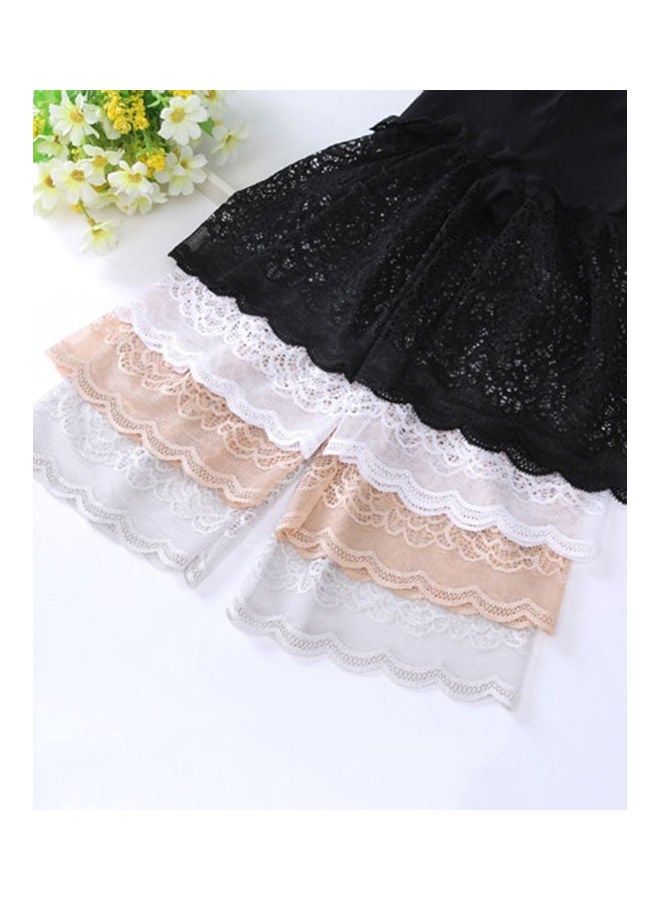 Women Safety Pants High Waist Lace Shorts Summer Thin Girl Soft Underwear Boxers Skin Color  - Image 5